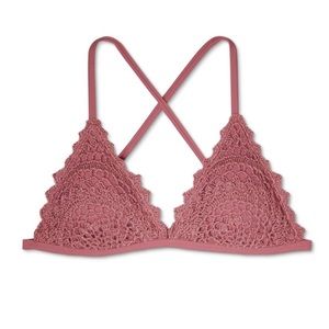 Crochet triangle bikini top